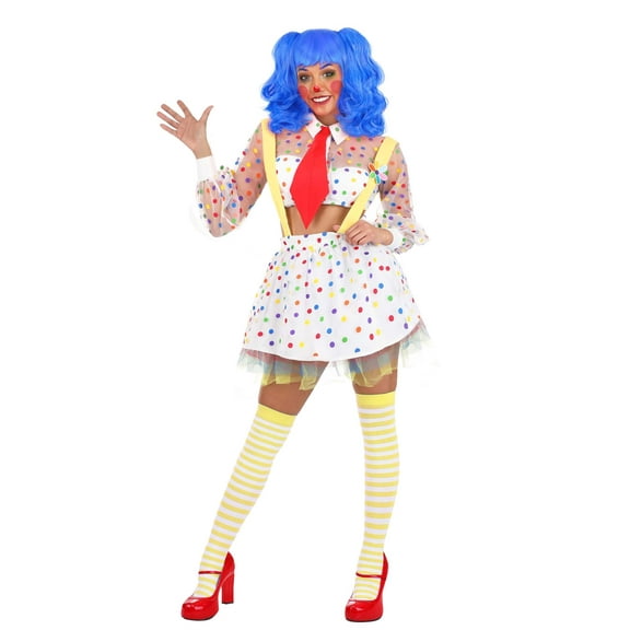 Women's Sheer Clown Costume