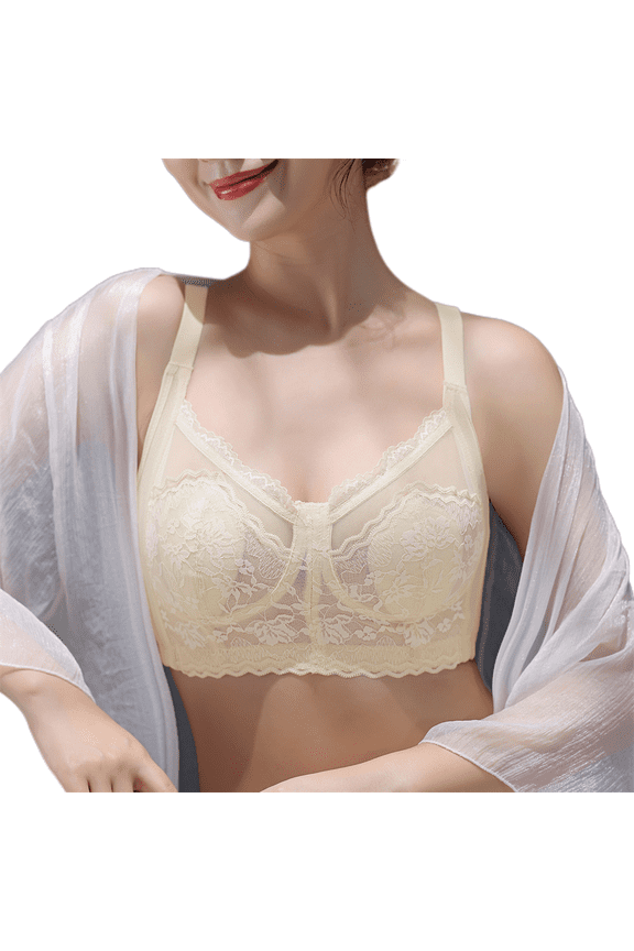 Women's Sheer Mesh Full Coverage Unlined Underwire Sexy Supportive Plus Size