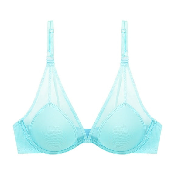 Women's Sheer Mesh Lace Underwire Bra French Style Lingerie Comfortable Support Thin Cups Classic Design