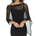 thumbnail image 1 of Women's Sheer Mesh Poncho, Lightweight Open Knit Beach Cover Up with Crochet Design, Breezy Summer Shawl for Travel and Casual Wear, Versatile Lace Style Pullover for Evening and Vacation Use Black, 1 of 4