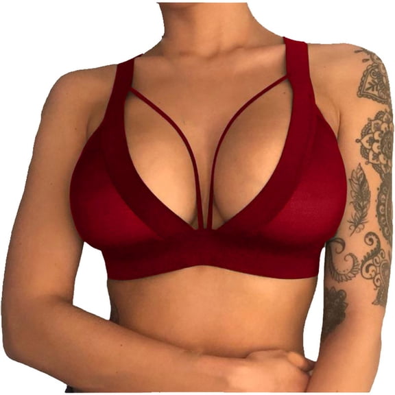 Women's Sheer Mesh Sexy Bra Wire-Free Cut Out Plus Size Bra Non-Padded Lace Unlined Full Coverage Underwear