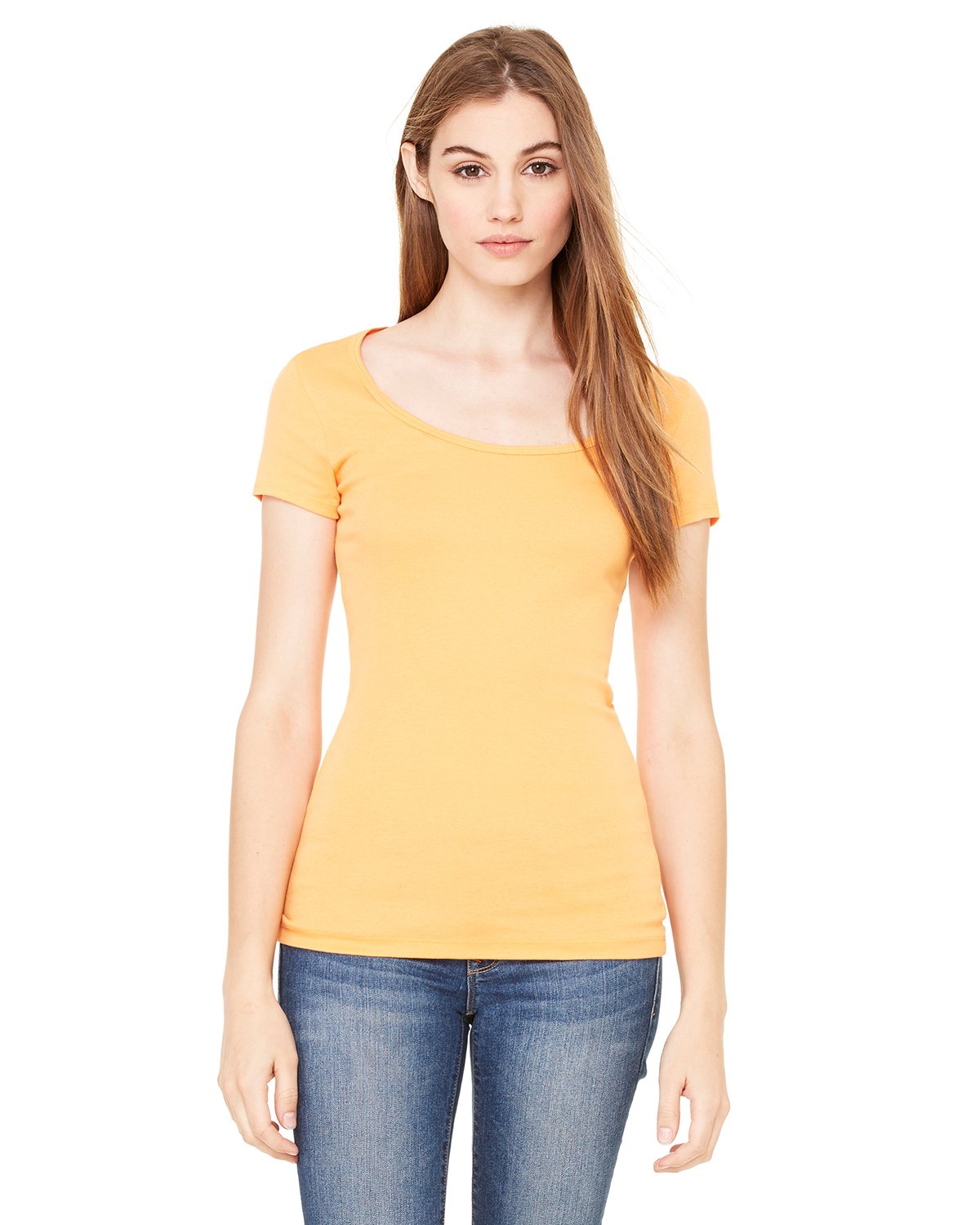 Mini Rib Scoop Neck T-Shirt