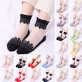 thumbnail image 1 of Women's Sheer Socks Nude Stocking Summer Ultra Thin Cool See Through Silk Ankle Socks for Women Soft Print Sport Socks Medium Stockings Summer Socks Clear One Size, 1 of 5