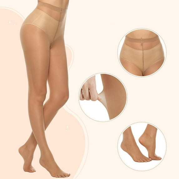 Women's Sheer Tights 20D Control Top Pantyhose Run Nylon Stockings Skin Tone Tights Women Tights And Leggings for Dresses plus Size Fishnet Stockings 3x-4x Women Pantyhose Ladies Tights And Stockings