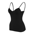 thumbnail image 1 of Women's Shelf Bra Camisole, Adjustable Spaghetti Strap Tank Top with Built-In Padded Bra, Seamless Wire-Free Support for a Smooth Look, Basic Layering Piece, 1 of 3