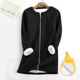 thumbnail image 1 of Women's Sherpa Fleece Pullover Teddy Fleece Sweatshirt with Pockets Cozy Oversized Winter Outwear for Fall and Winter 2025 Black XL, 1 of 7
