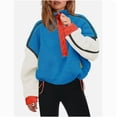 thumbnail image 1 of Women’s Sherpa Fleece Sweatshirt with Half Zip Oversized Pullover Soft Warm Furry, 1 of 4