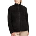 thumbnail image 1 of Women's Sherpa Fleece Zip Up Jacket M, Black, 1 of 2