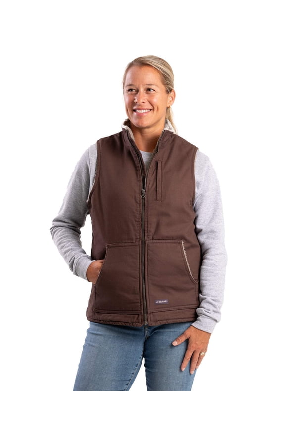 Women's Sherpa-Lined Softstone Duck Vest