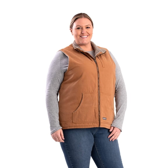 Women's Sherpa-Lined Softstone Duck Vest