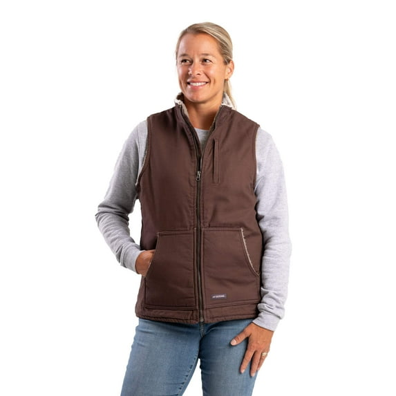 Women's Sherpa-Lined Softstone Duck Vest