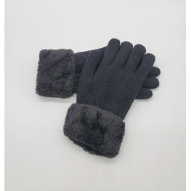 Women's SherpaLined Thermal Winter Gloves with faux fur Comfy & Warm