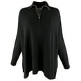 thumbnail image 1 of Women's Shimmer Bonita Half Zip Long Sleeved Poncho Top-B-XXS/XS, 1 of 4