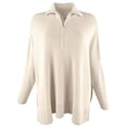 thumbnail image 1 of Women's Shimmer Bonita Half Zip Long Sleeved Poncho Top CH XXS/XS, 1 of 4