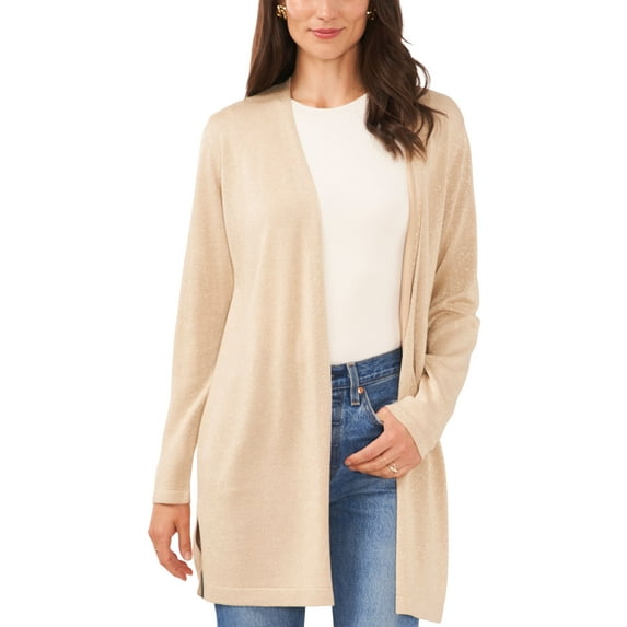 Women's Shine Open-Front Cardigan Gold L