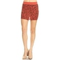 thumbnail image 1 of Women's Shiny Leopard Pattern Print Fitted Bodycon Short Bottom Mini Skirt, 1 of 5