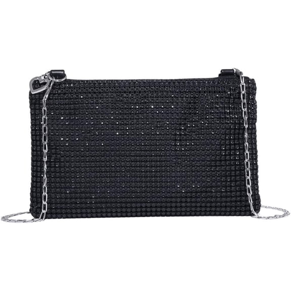 Women's Shiny Mini Rhinestone Square Bag Sparkle Clutch Purse Wedding Evening Party Handbags