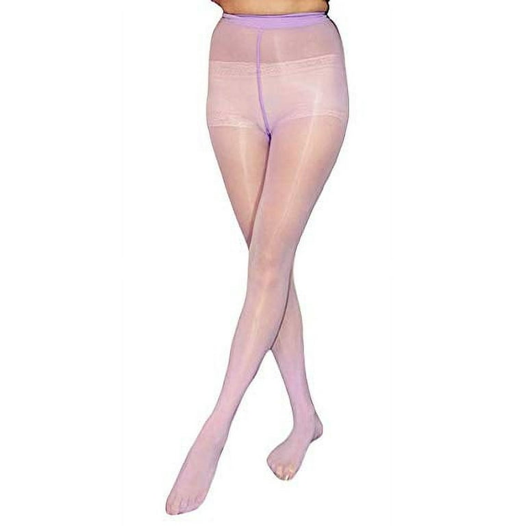 Ladies Plus Size Opaque Tights Super Shiny Glossy Stockings Dance