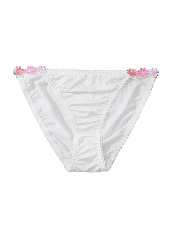 Women's Shiny Short Panties Smooth Silk G-String Cheeky Classic Underwear Lightweight Low Waist Thong Briefs