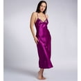 thumbnail image 1 of Women's Shirley of Hollywood 20300 Charmeuse and Lace Long Gown (Grape XL), 1 of 19