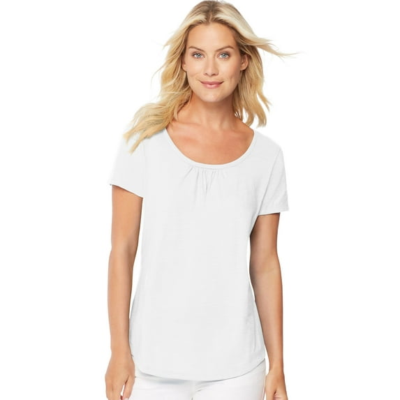 Women's Shirred S/S Scoopneck T-shirt