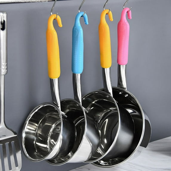 Stainless steel water spoon thickened fine welding non-magnetic water spoon kitchen hotel water spoon soup spoon porridge spoon lengthened water ladle