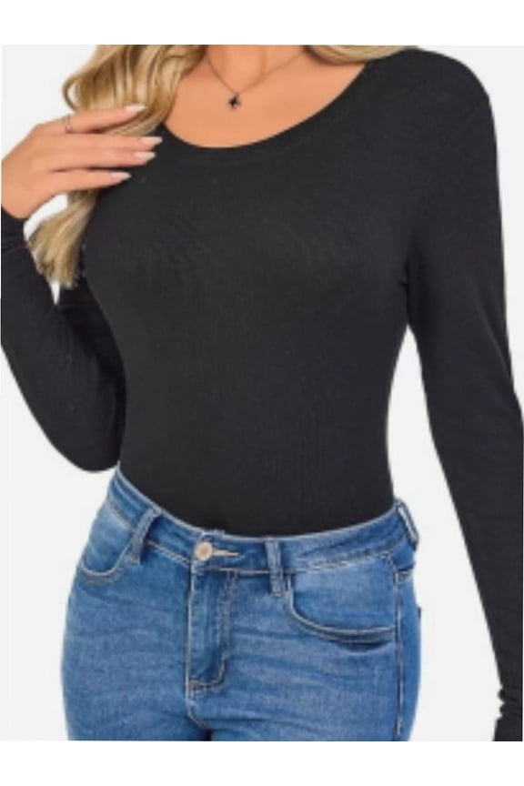 Women's Shirt Round Neck Fitted Top Casual Bottom Shirt Slim Basic T Shirt