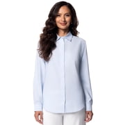 Coolibar Womens Shirt with Roll-Up Sleeves - UPF 50+ Sun Protection - Hepburn in Light Blue