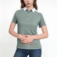 thumbnail image 1 of Women's Shirts Short Sleeve Quick Dry Collared Shirts Business Casual Work Tops Athletic Tennis Golf Clothes Golf Work Top Women, 1 of 6