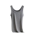 thumbnail image 1 of Women's Shirts, Women’s Mini-Ribbed Cotton Tank Tops, Women’s Sleeveless T-Shirts, Women’s Tanks Gray L, 1 of 3