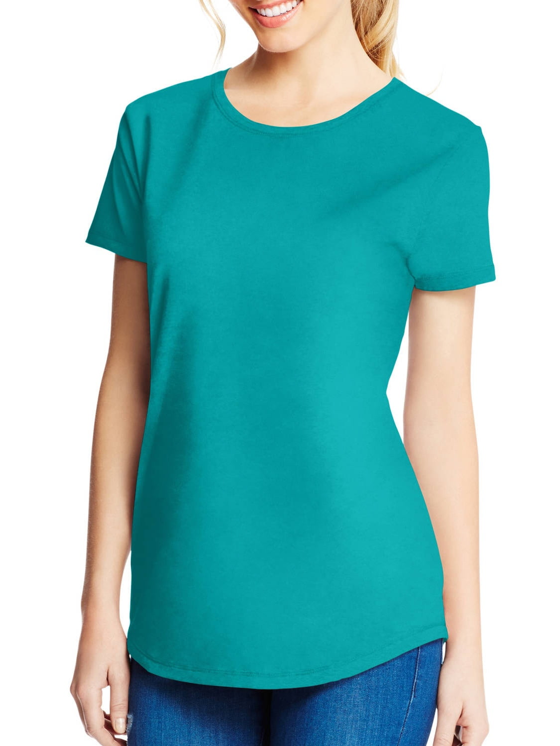 Women's Shirttail ShortSleeve Crewneck TShirt
