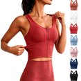thumbnail image 1 of Women's Shock Stretch Sports Bras, Front Closure Cross Back High Impact Quick Dry Running Yoga Athletic Bra, 1 of 6