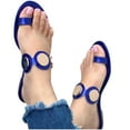 thumbnail image 1 of Women's Shoes Leisure Metal Low Heel Toe Sandals Women's Light Sandals Flip-Flops Slippers, 1 of 4