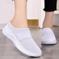 thumbnail image 1 of Women's Shoes,Orthopedic Shoes for Women Orthopedic Slippers for Women Summer Spring Breathable Mesh Backless Slip-on Mule Shoes with Arch Support Soft Soles Casual Outdoor Slippers,White,10, 1 of 6
