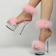 thumbnail image 1 of Women's Shoes Spring Clear Heels Sexy Sandals Slipper Girls Shoe for Party Club 14cm Heel 4cm Platform LFD-B3585, 1 of 6