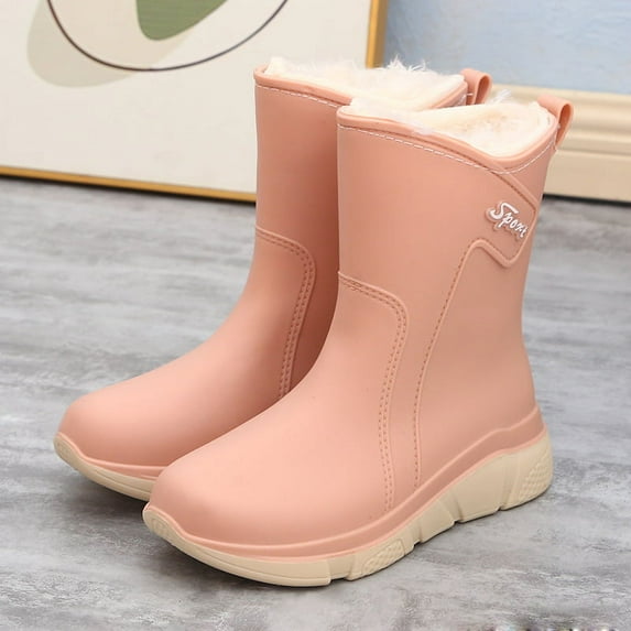 Women's Short Ankle Rain Boots Lightweight Chelsea Rain Boots Rubber Waterproof Booties