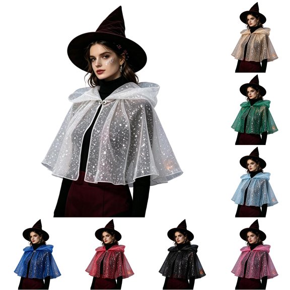 Women's Short Capelet Gold Tone Cloak Court Style Shoulder Cover Costume For Evening Party Renaissance Theme