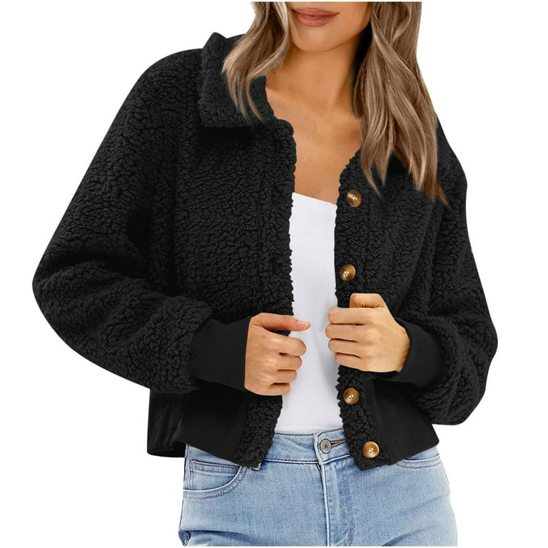 Casual Solid Buttons V Neck Outerwear Casual Solid Buttons V Neck Outerwear
