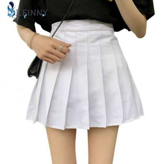 Women's Short College Style High Waist Skirt Summer Student Pleated Skirt