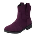 thumbnail image 1 of Women's Short Cowboy Boots Wide Calf Western Boots With Low Heel Ankle Boots Dress Country Concert, 1 of 6