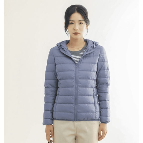 Women's Short Down Coat Packable Puffer Jacket With Hooded Winter Ultra Light Outerwear