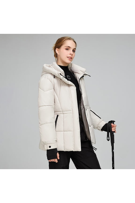 Women’s Short Down Cotton Jacket – Warm Waist-Cinching Korean Style Padded Coat