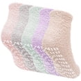 thumbnail image 1 of Fuzzy Socks for Women, PUTUO Gripper Socks, Cozy Fluffy Non Slip Socks, Soft Winter Warm Socks for Women, 5 Pairs, 1 of 7