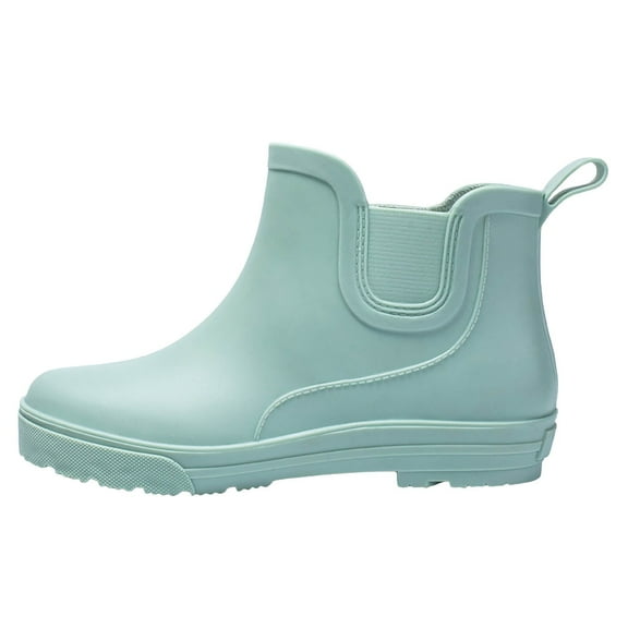Women's Short Rain Boots Waterproof Garden Shoes Lightweight Rubber Chelsea Booties Non Slip Rainboots