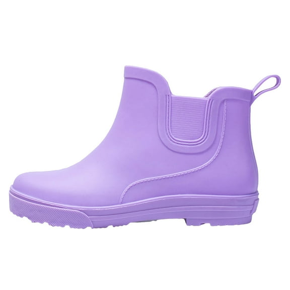 Women's Short Rain Boots Waterproof Garden Shoes Lightweight Rubber Chelsea Booties Non Slip Rainboots