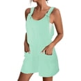 thumbnail image 1 of Women's Short Romper Summer 2024 Overall Shorts Loose Breathable Jumpsuits with Pockets Sleeveless Playsuits Cruise Clothes, 1 of 6
