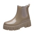 thumbnail image 1 of Women's Short Rubber Boots Non-Slip PVC Rain Boots Waterproof Short Booties Riding Boots Boots Ankle Boots Fashion Garden Shoes Snow Slip-On Boots Rubber Shoes Women's Ankle Boots Women's Leather, 1 of 5