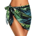 thumbnail image 1 of Women's Short Sarongs Beach Wrap Sheer Bikini Wraps Chiffon Cover Ups for Swimwear S-2XL, 1 of 7