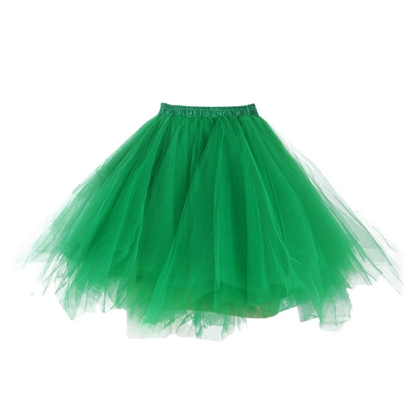 Women's Short Skirts Tutu Ballet Bubble Skirt Teen Girls 50's Tulle Party Vintage Petticoat for Halloween Costume