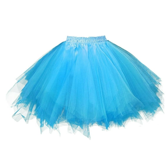 Women's Short Skirts Tutu Ballet Bubble Skirt Teen Girls 50's Tulle Party Vintage Petticoat for Halloween Costume
